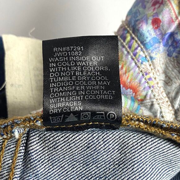 Johnny Was The Flare Embroidered Jeans Womens 25 Multicolor Floral Celestial - Picture 16 of 16